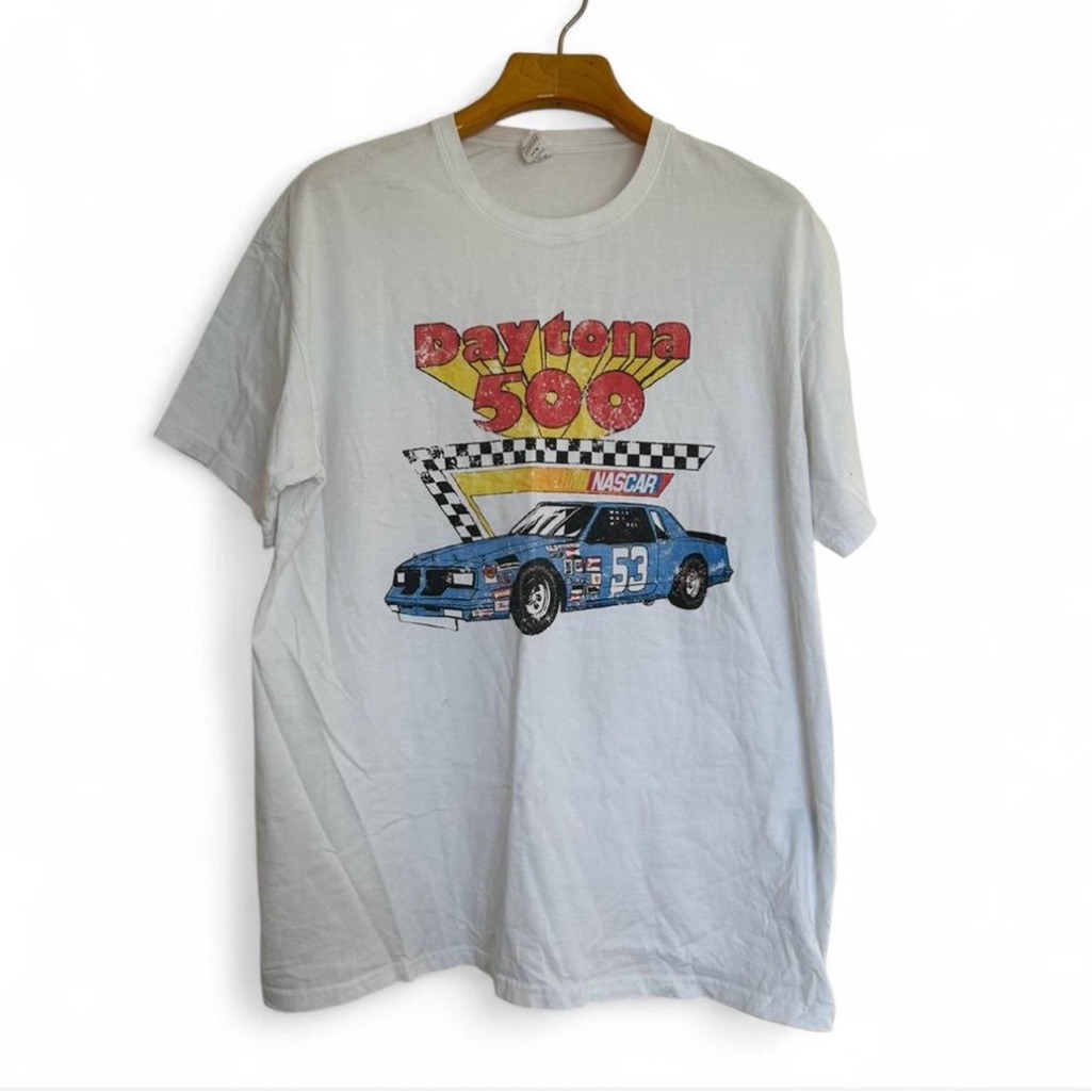 Daytona 500 White Graphic TShirt
